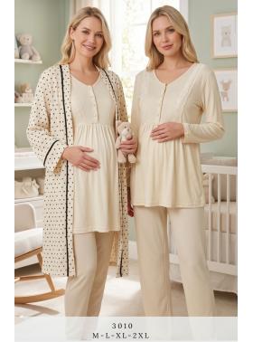 SONBAHAR KIŞ SEZONU Sabahlıklı Lohusa Pijama Takımı 3010